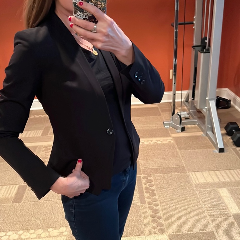 WHBM classic black blazer 2